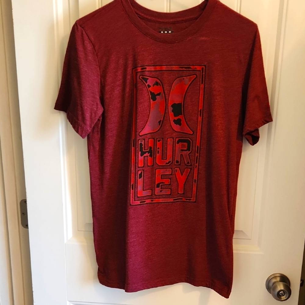 Hurley Maroon Graphic Tee for Boys